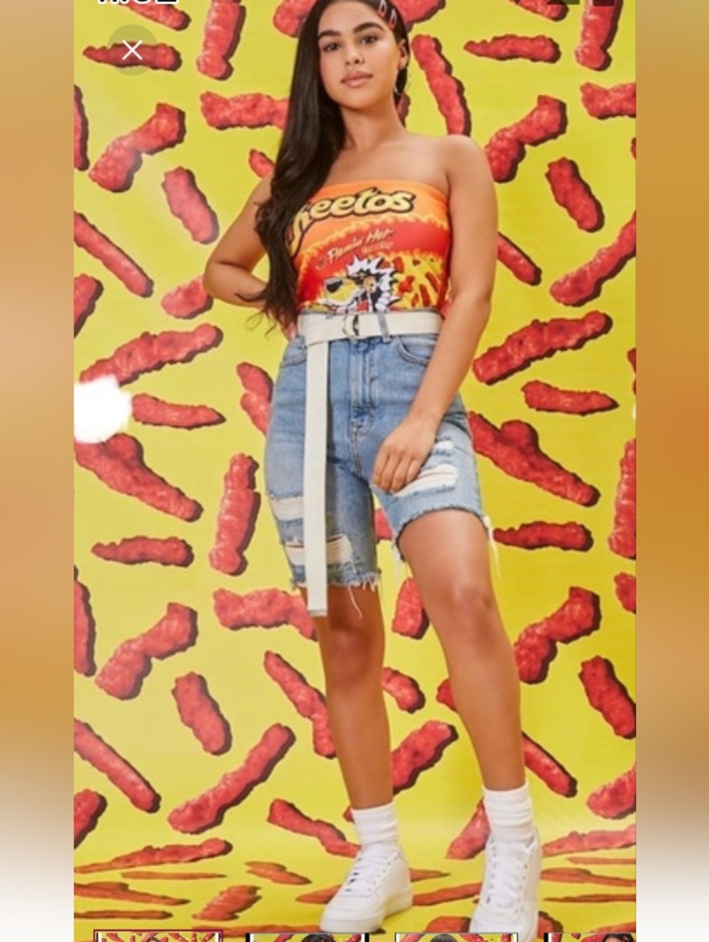 Forever21 x Flaming Hot Cheetos Tube Top❤️‍🔥🧡🆕✨